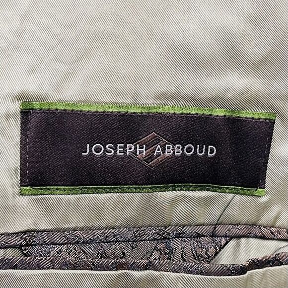 Joseph Abboud 40R Sport Coat Beige Super 130s Wool Three Button Double Vented - Picture 3 of 8